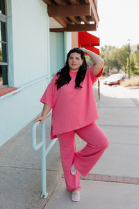 strawberry stripe you are loved pant set