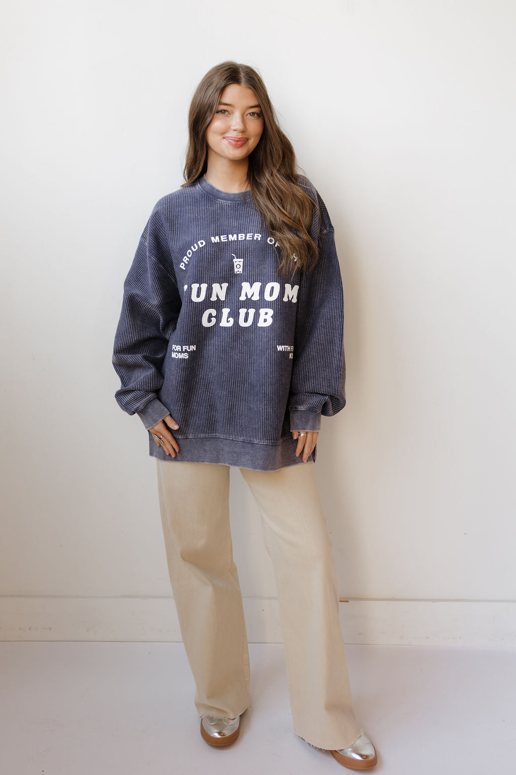 fun mom corded sweatshirt