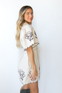 mode, calista embroidered dress