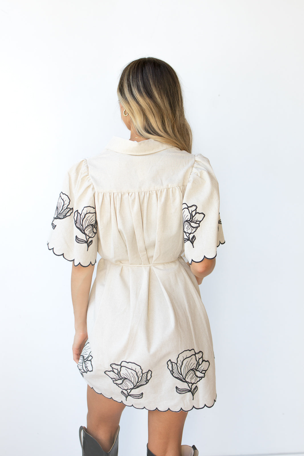 mode, calista embroidered dress