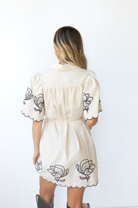 mode, calista embroidered dress