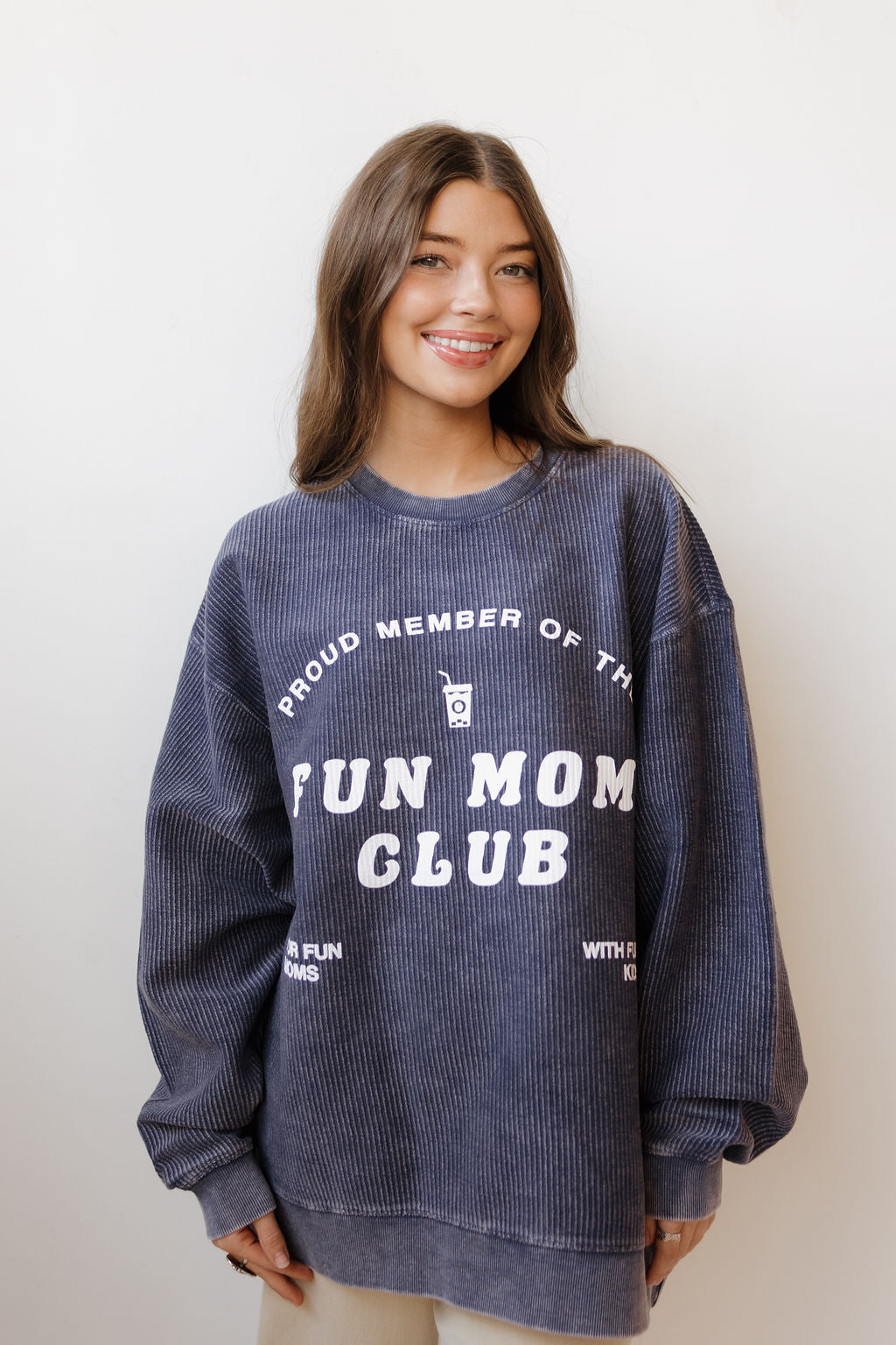 fun mom corded sweatshirt