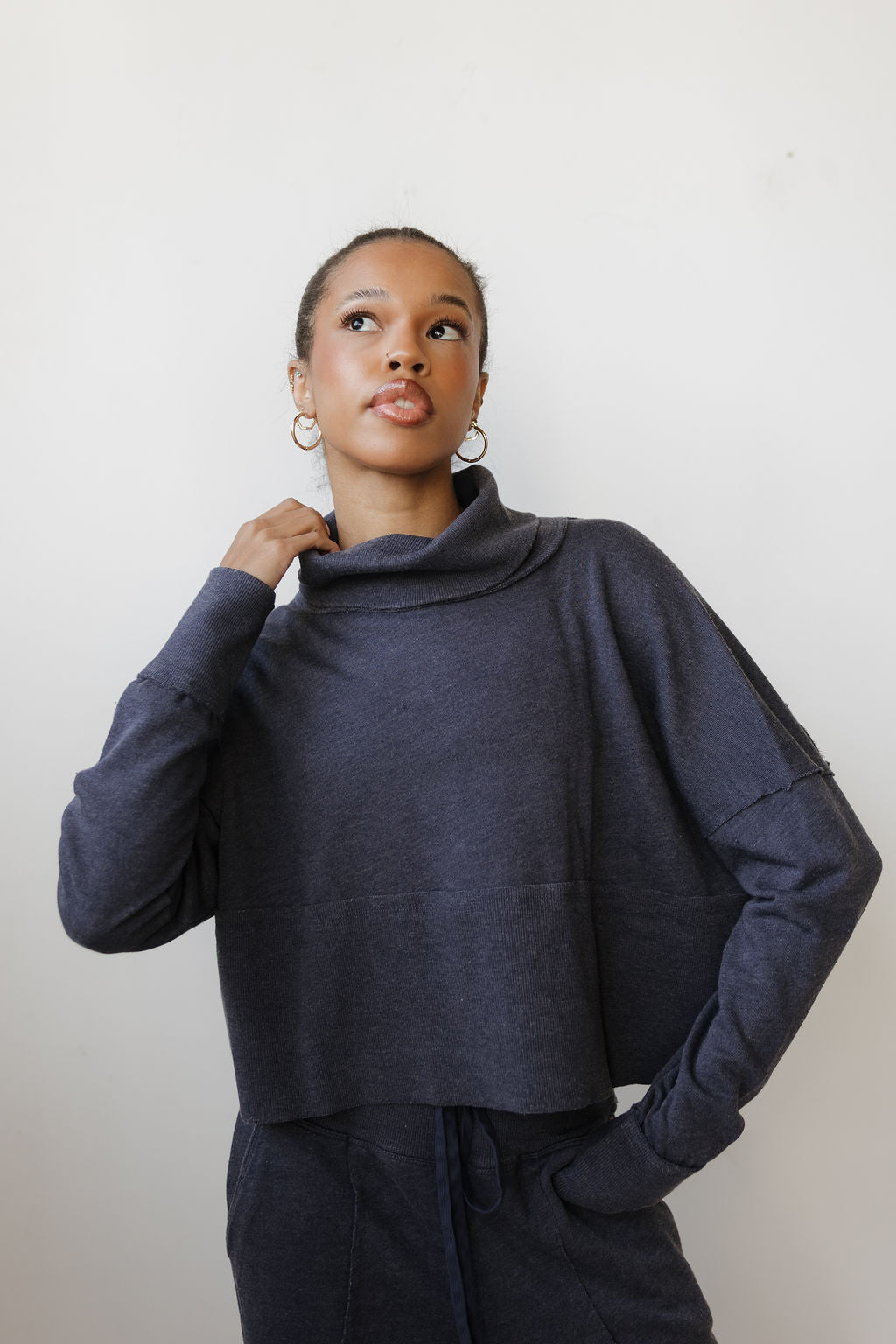 tacie cowl neck sweater