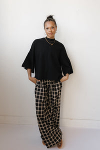 dru plaid trousers w/belt