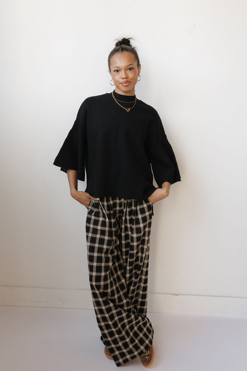 dru plaid trousers w/belt