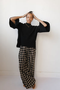dru plaid trousers w/belt