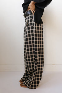 dru plaid trousers w/belt