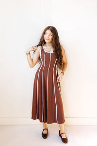 leia linen midi dress