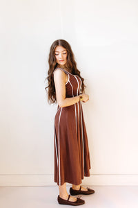 leia linen midi dress