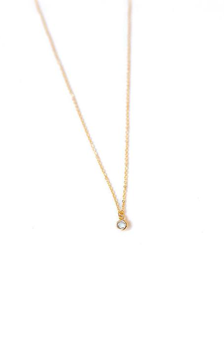 mode, petite cz necklace