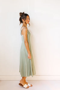 leia linen midi dress