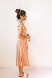leia linen midi dress