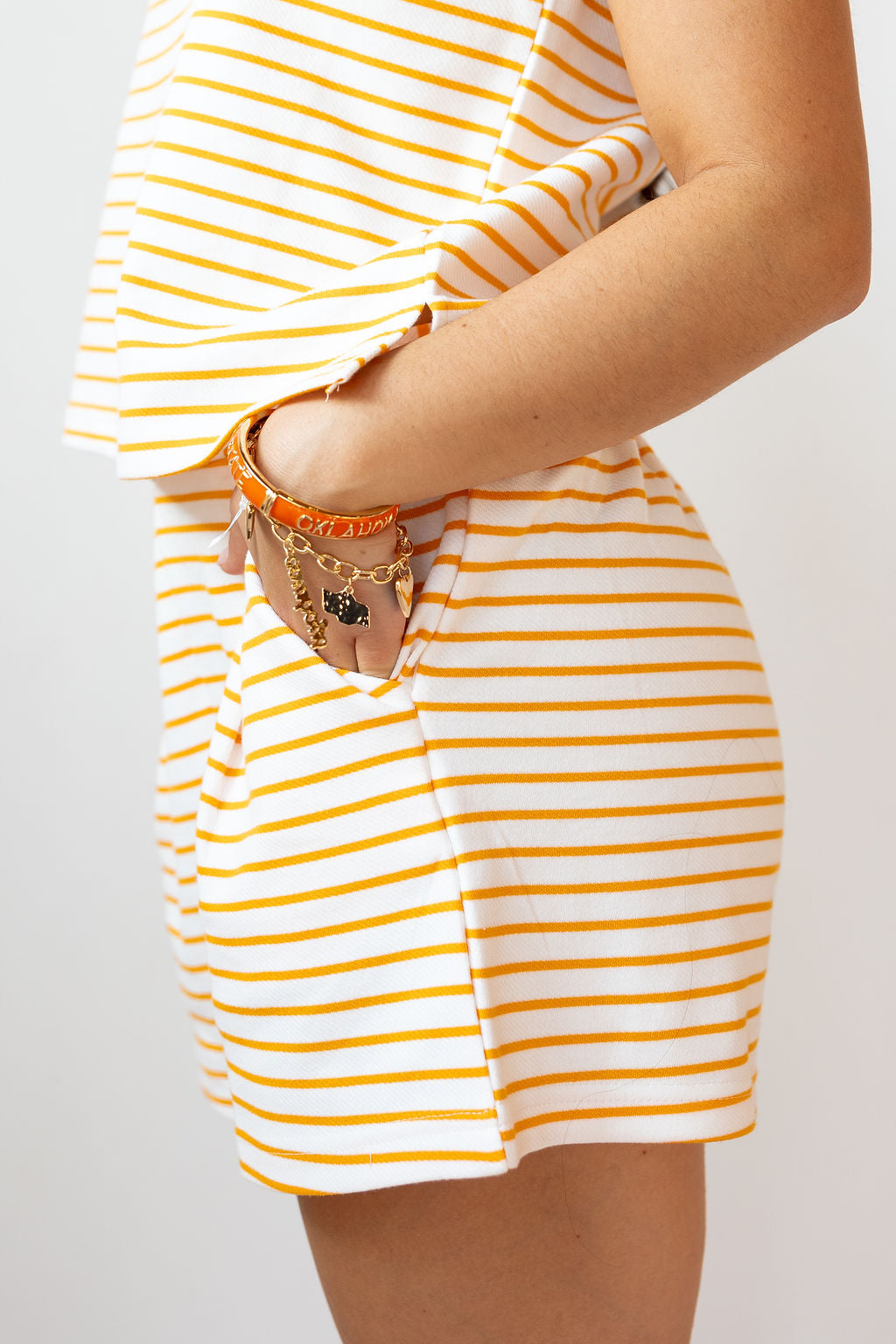pete striped knit shorts