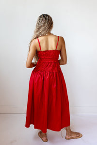 rubi ruched maxi dress