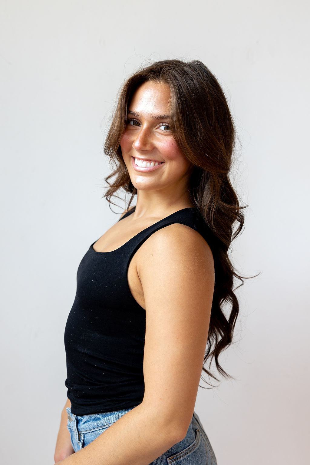 lyra square neck tank top