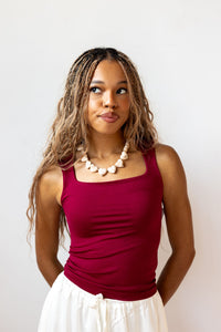 lyra square neck tank top