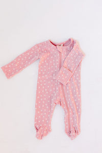 organic pointelle 2-way footie