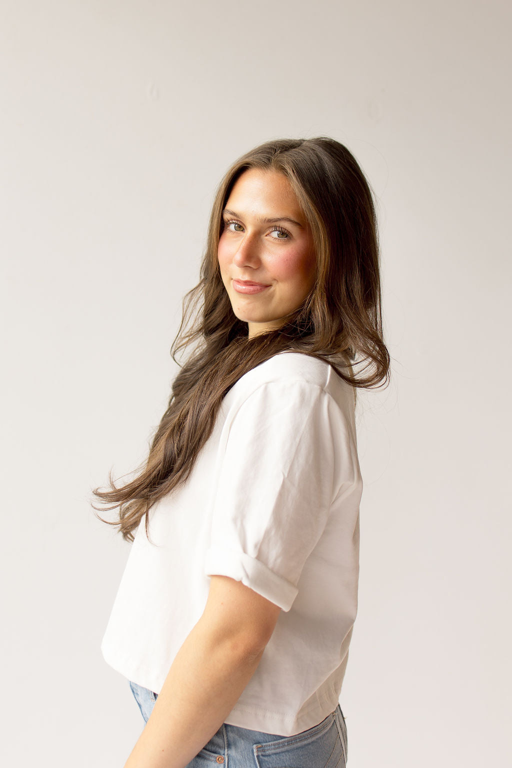 ainsley shoulder padded top