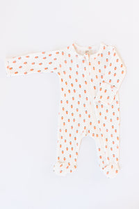 organic pointelle 2-way footie