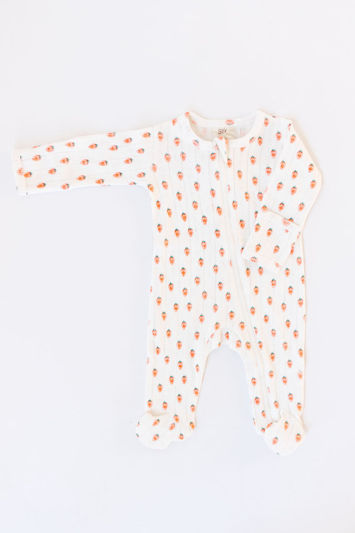 organic pointelle 2-way footie