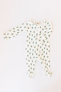 organic pointelle 2-way footie
