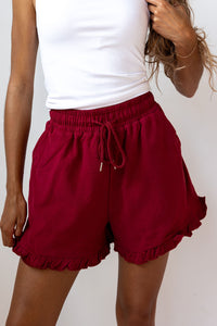 juni ruffle shorts