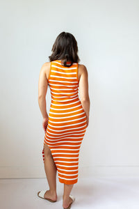 kyleigh striped midi dress