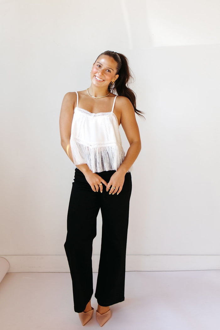 annie lace cami top