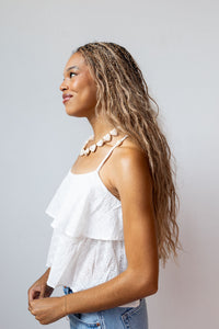 nina beaded strap tank top
