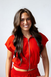 briar collared zip-up vest