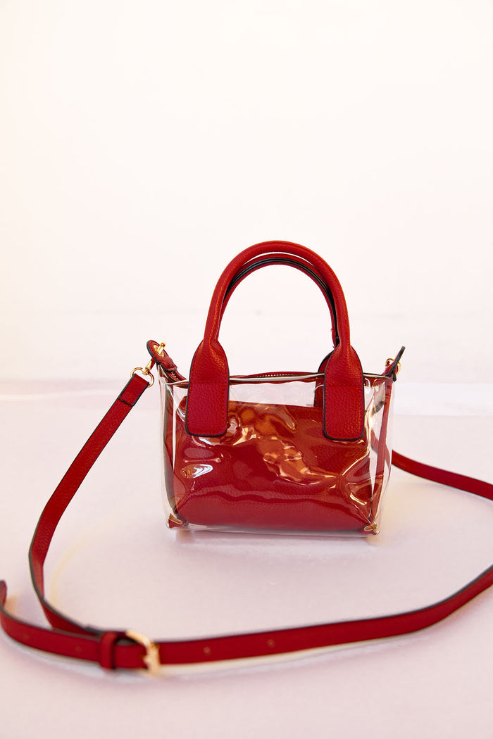amora clear crossbody bag