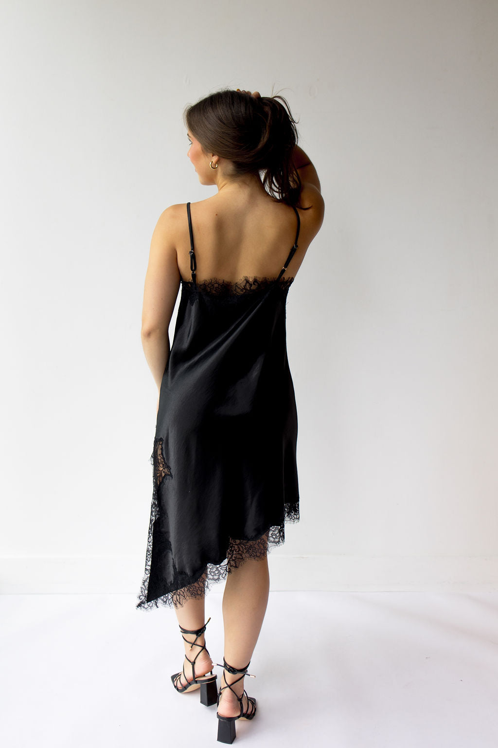 annaliese satin lace dress