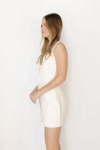 quincy button down mini dress