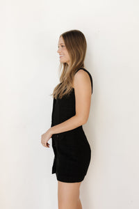 quincy button down mini dress