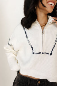 gretchen quarter-zip sweater