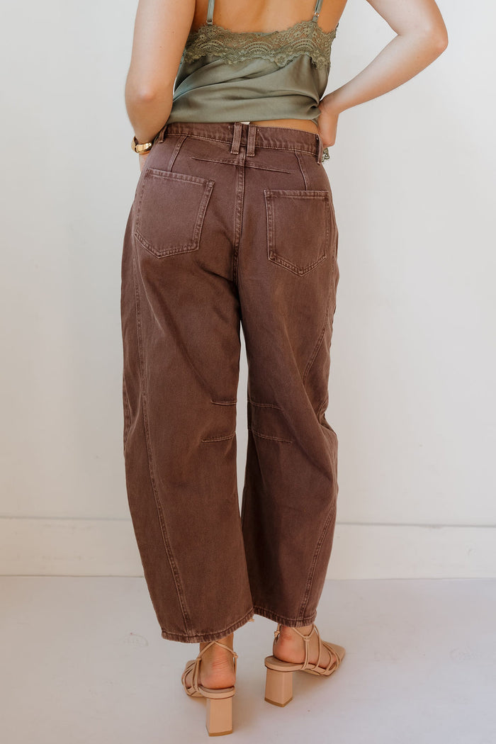 leni barrel denim jeans