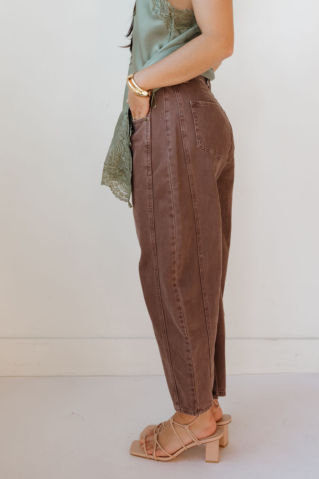 leni barrel denim jeans