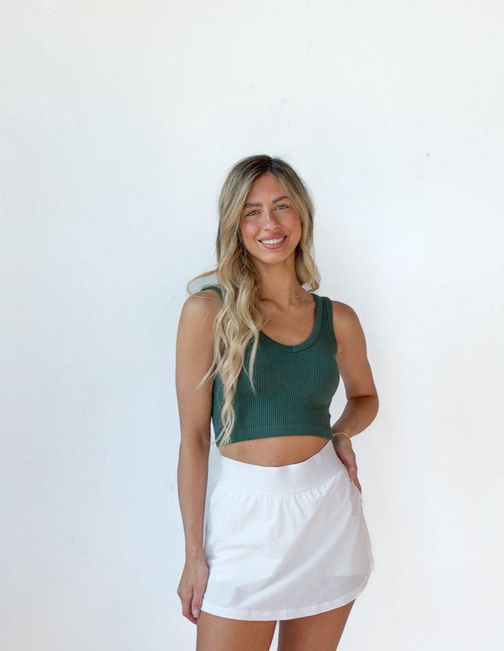 mode, lorelei ribbed crop tank