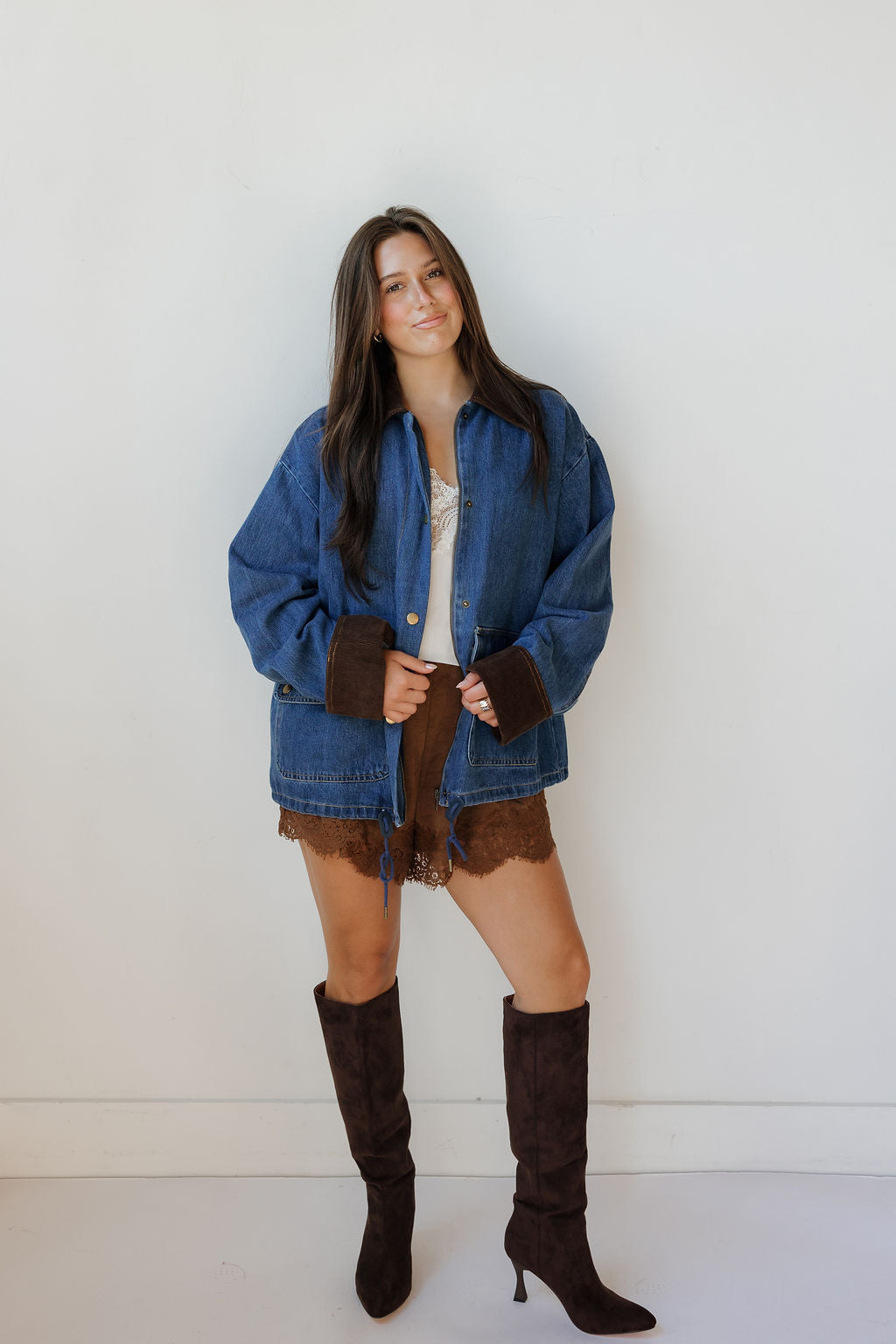 charlie contrast denim jacket