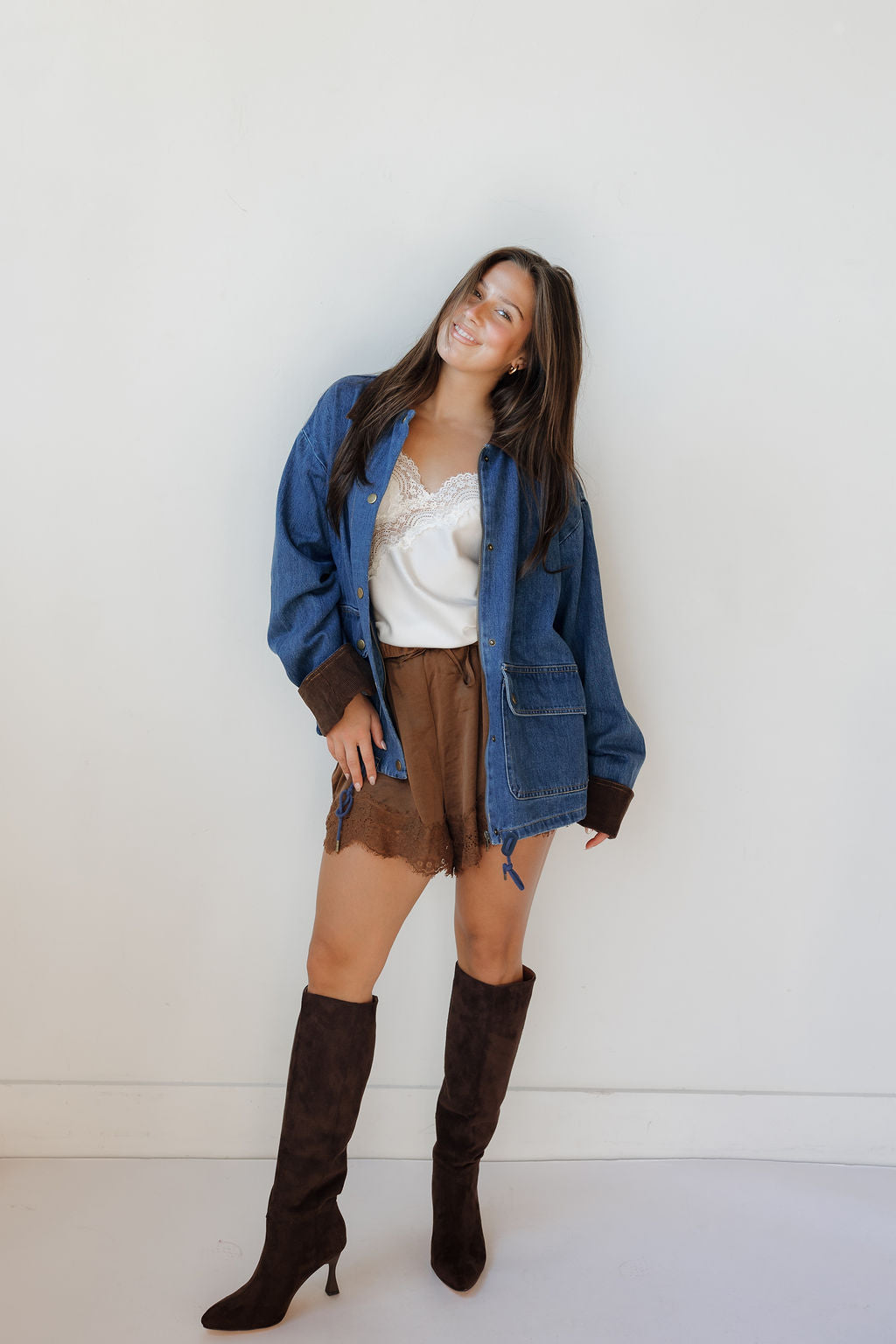 charlie contrast denim jacket