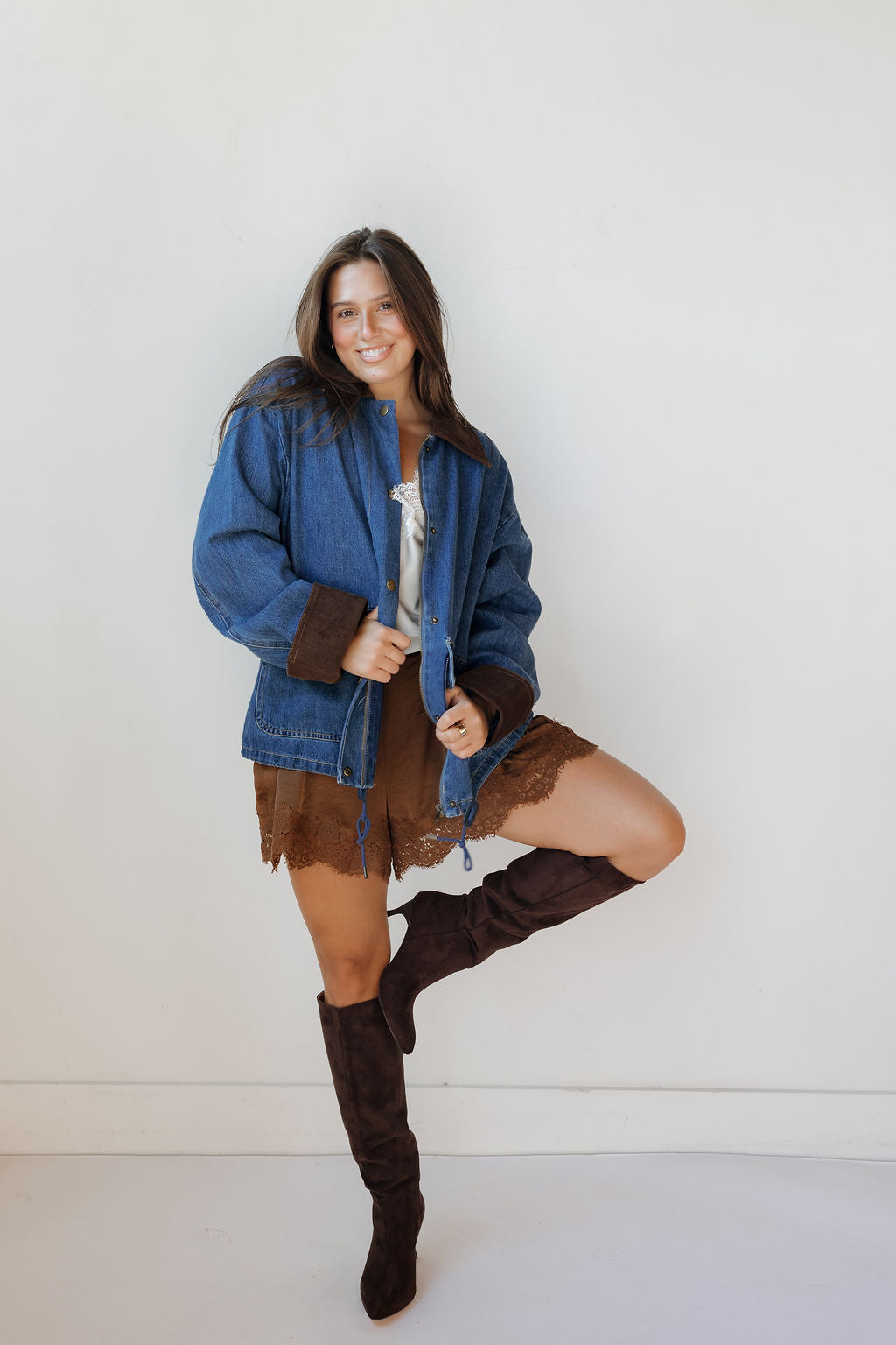 charlie contrast denim jacket