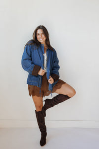 charlie contrast denim jacket