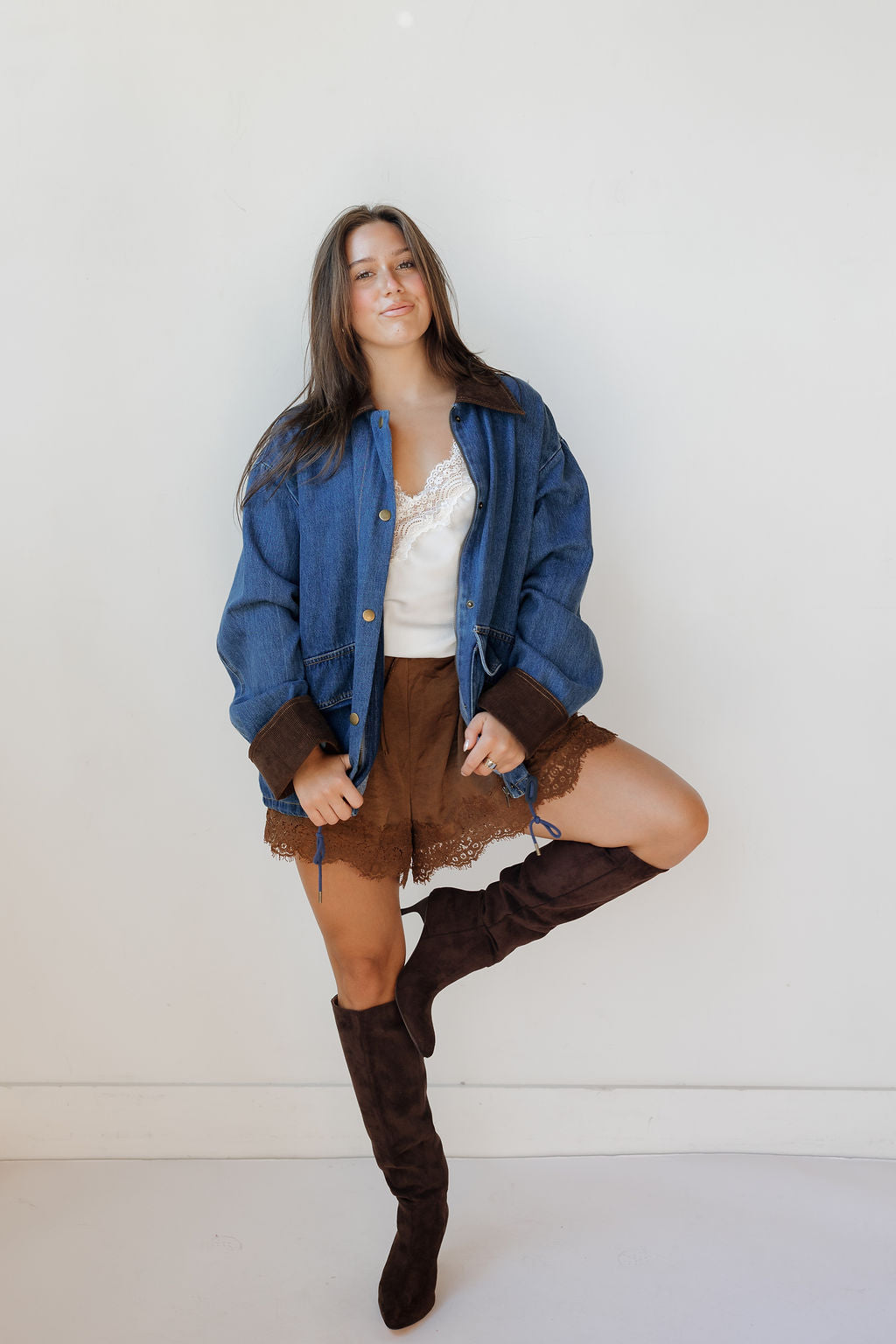 charlie contrast denim jacket