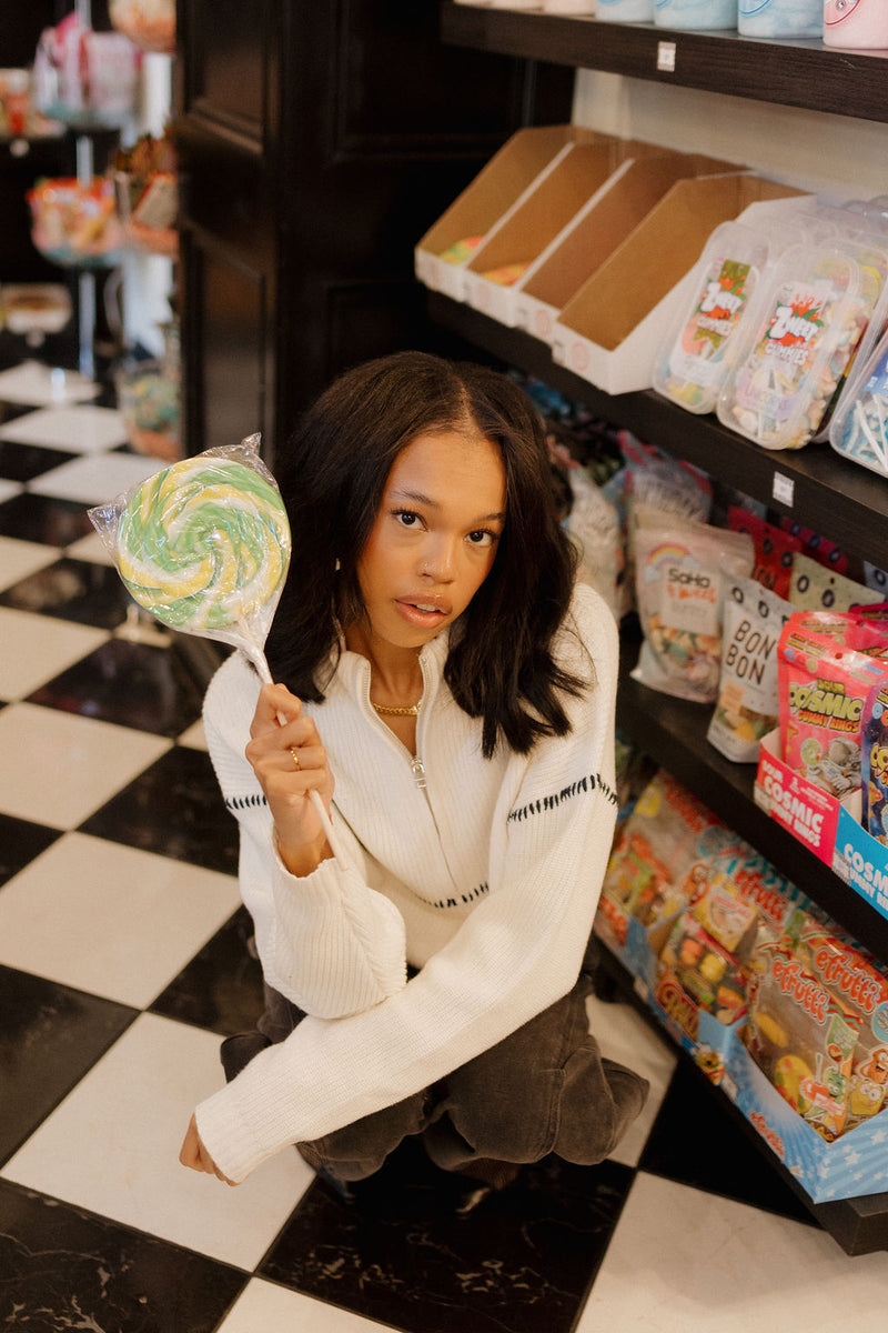 gretchen quarter-zip sweater