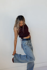gemma double waist wide leg jeans