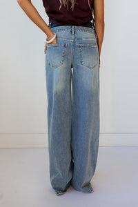 gemma double waist wide leg jeans