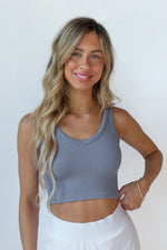 mode, lorelei ribbed crop tank
