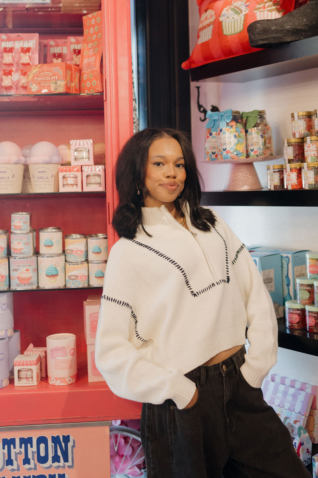 gretchen quarter-zip sweater