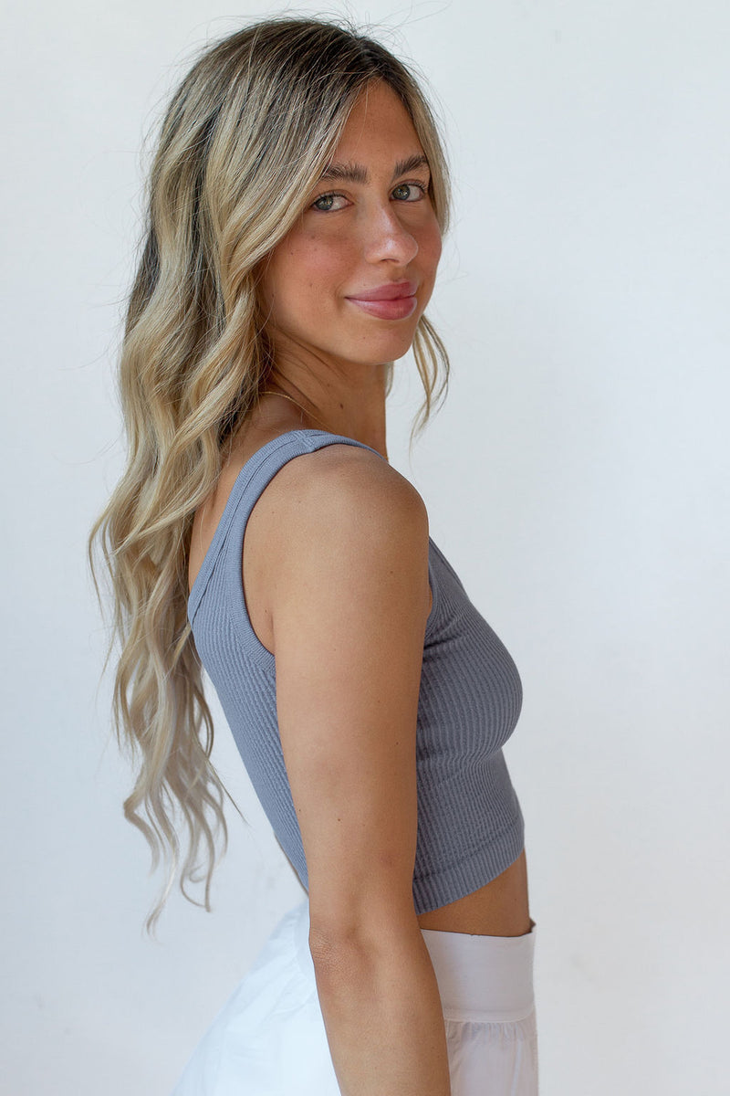 mode, lorelei ribbed crop tank