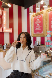 gretchen quarter-zip sweater